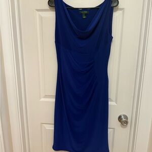Lauren Ralph Lauren Royal Blue Midi Dress